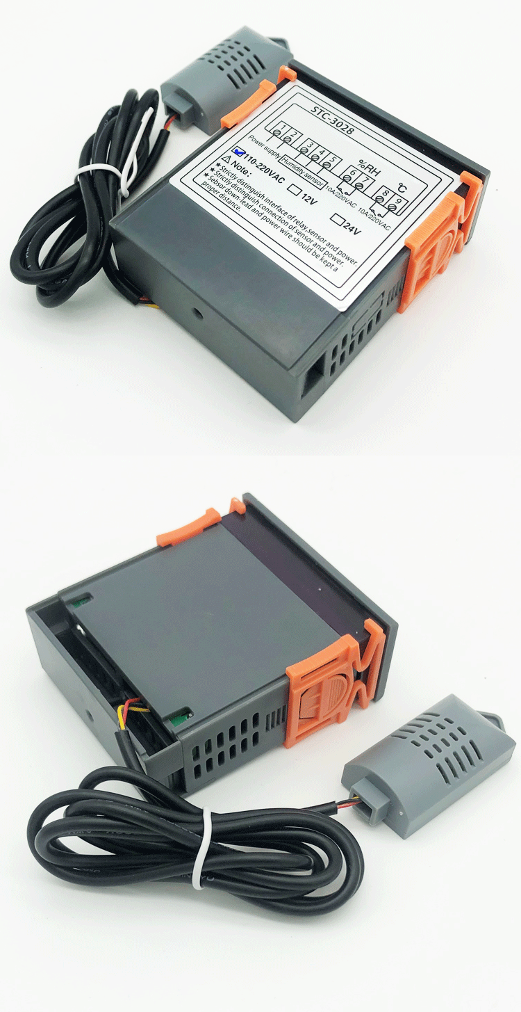 STC-3028温湿度控制器 孵化温度控制器鱼缸温控仪数显智能温控器插图6