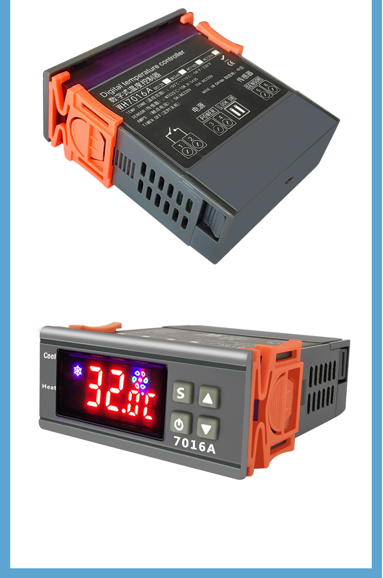 7016A数显智能高精度温控器30A大功率温控开关探头防水工业温控仪插图7